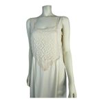 Vintage 1960's handmade cream lace slip size medium Photo 6