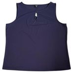 Talbots  Plus Petite Keyhole Tank Top Women’s 2X Petite Navy Blue NWT Photo 0