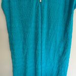 Vintage Women's Teal Stan Herman Chenille Robe Bathing Suit Cover Up Size L Blue Size L Photo 3