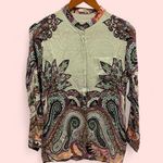 Groovy silk pastel paisley ETRO silk blouse flowy luxury maximalist dreamycore Green Size M Photo 1