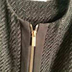Calvin Klein Crewneck TweedTextured Black Blazer w/Gold Accents Beautiful Piece Photo 4