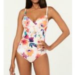 Calvin Klein Women's White Floral Full Coverage One Piece Swimsuit Photo 4