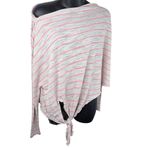 We The Free  Love Lane Long Sleeve Off Shoulder Slouch Top Gray & Coral Women XS Photo 2