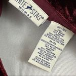 Vintage 90’s Y2K White Stag Maroon and Black Velvet Embroidered Vest 18/20 Red Photo 3