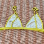 American Apparel Los Angeles Apparel triangle swim top bathing suit top yellow pool beach indie Photo 2