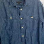 Banana Republic Banana‎ Republic Outlet Long Sleeve Indigo Button Up Shirt S Photo 4