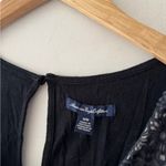 American Eagle  Black Crochet Floral Lace Tank Top Photo 2