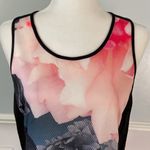 Ted Baker London Black Floral Monorose Racerback Tank Sz Large Athletic Gym Photo 3