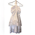 Steve Madden White Halter Neck Mini Dress with Lace Details Womens Size Medium Photo 6