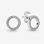 Pandora Sparkling Circle Stud Earrings Photo 0