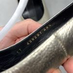 Saint Laurent NEW  Babies Edgy Mary Jane Ankle Strap Pumps Mid Heels Gold 38.5 Photo 12