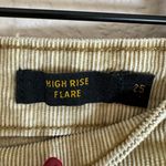 Lee Women’s Corduroy High Rise Flare Jeans size 25 25 x 34 Tan Photo 10