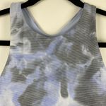 Athleta  Conscious Crop Tank Top Textured Tie Dye Racer Back Size Small Blue Photo 3