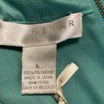 Kenar  Teal Ruffle Front Sleeveless Top Exposed Back Zip L Photo 11