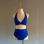 Amazon Blue Mesh Top and High Waisted Bottom | Size: M Photo 0