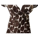 La Blanca  By Rod Beattie Brown Polka Dot Cap Sleeve Swim Cover Up Dress Medium Photo 3