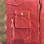 Free People TT: NWOT  Last Time Stacked Cargo Corduroy Pants Red Slouchy… Photo 5