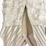 Adrianna Papell Champagne Gold Tiered Ruffle V-Neck Cap Sleeves Dress Size 14W Photo 5