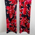 White Fox Boutique  Womens Red & Black Floral Print Flared Pants Size Small Photo 4