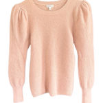 EUC Minnie Rose 100% Cashmere Puff Shoulder Sweater Baby Pink Size Small Photo 0