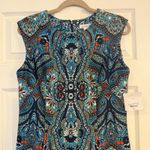 Liz Claiborne NWT Women's Dress Size 12 Turquoise Floral Career Party Sheath Photo 3