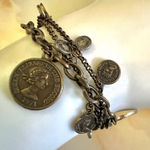 Premier Designs queen Elizabeth coin charm bracelet Photo 0