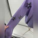 Versona Ontwelfth Lavender Sweater with Rhinestone Stars Size Large Photo 15