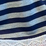 HONEYDEW Intimates tank top medium gray blue stripes lace racerback Photo 4