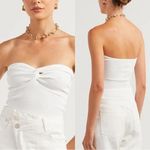 Dissh  Anika Twisted White Strapless Knit Tank Top Photo 0