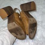 Cato  Tan Suede Bootie Back Strap Peep Toe Heel size 9 Photo 4