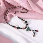 Bohemian Ethnic Style‎ Handmade Beads Ceramic Necklace Adjustable up to 26” Photo 4