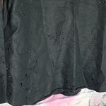 Kate Hill  100% LINEN BLACK EMBROIDERED TIE NECK TUNIC XL Photo 7