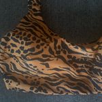 H&M ⭐️ Animal Print Bikini Top Orange/Black 8 NWOT Photo 1