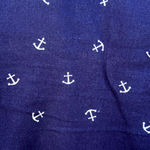 British Khaki Pants Blue Anchor cape cod Nautical Print Women's Size 14 Photo 1