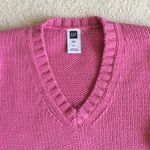 Gap Vintage Y2K Chunky V-Neck Sweater Pink - Sz Small Photo 2