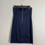 Stella McCartney Strapless Pleated Mini Dress Women's 40 US 6 Navy Minimalist Photo 2