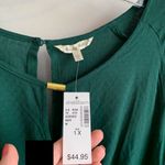 Krazy Kat NWT  Green Front & Back Keyhole Quarter Sleeve Blouse With Tie Photo 3