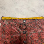 Urban Outfitters NWT Red Black Snakeskin Skirt XS Button Front Photo 5