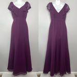 Jenny Yoo  Purple Cecilia Dress Size 0 Wedding Bridesmaid Formal Maxi Ruffle Photo 2