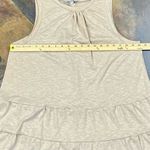 Elings Women’s Tan Sleeveless Tiered Tank Large Photo 2
