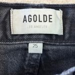AGOLDE Los Angeles 90s Pinch Waist High Rise Distressed Jeans Size 25 Black Wash Photo 6