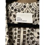 Lisa Marie Fernandez Printed V Neck Eyelet Crop Top Size 2 Black Cream Photo 1