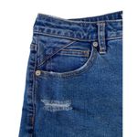 We The Free Free People  CRVY Vintage High Rise Blue Distressed Denim Shorts 31 Photo 2