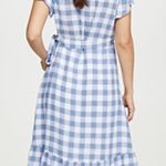Rails  Brigitte Gingham Ruffle Dress Size Small Blue White Checkered Wrap Photo 1