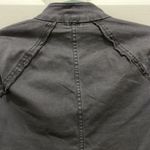 Free People  Black Military Double Breasted Ruffle Hem Jacket Photo 5