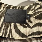 No. 6 Store Dress Large Brown Noma Silk Zebra Midi Wrap Ruffle Photo 4