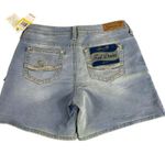 7 For All Mankind Seven  Powell Blue Knit Denim Shorts Sz 8 NWT Photo 1