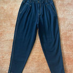NWT VINTAGE AMERICA Jeans Pants Denim Paperbag Waist 80s Retro Size 12 Blue Photo 0
