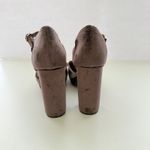 Hot Tomato Velvet Ankle Strap Block Heel Platform Heels Size 9.5M Night Out Y2K Brown Photo 6