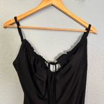 Aerie  Black Full Coverage One-Piece Swimsuit Keyhole Neck‎ Photo 3